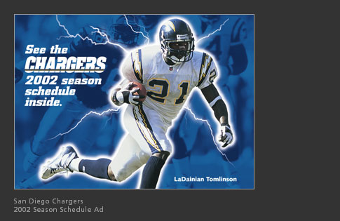 San Diego Chargers 2002 Season Schedule Ad