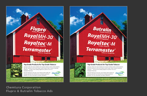 Chemtura Corporation Flupro & Butralin Tobacco Ads