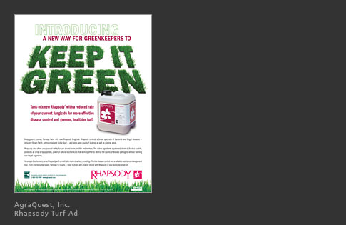 AgraQuest Rhapsody Turf Ad